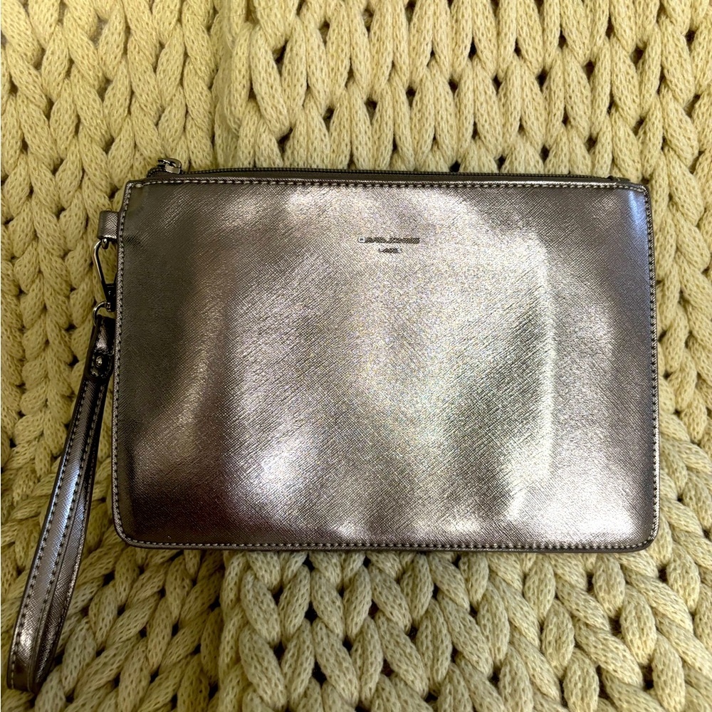 David Jones Silver Wristlet 9 1/2” by 7”